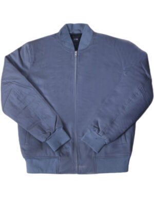 Dark Grey Cotton Bomber Jacket