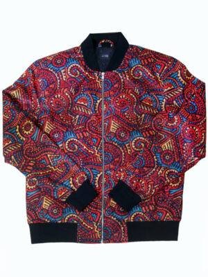 Doodle Art Print Bomber Jacket