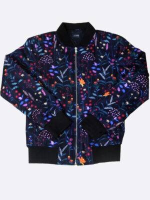 Floral Print Bomber Jacket