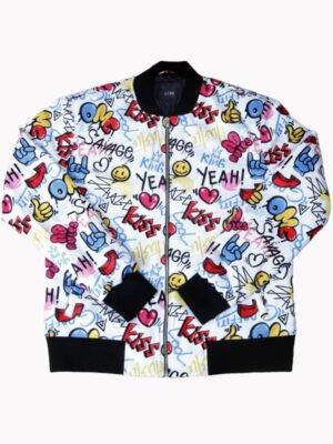 Gen Z Print Bomber Jacket