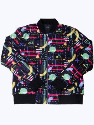 Pixels Print Bomber Jacket