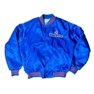 80’s Washington Bullets Blue Satin Jacket