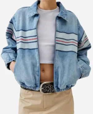 Amirah J High Potential S01 Denim Bomber Jacket