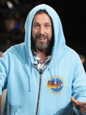 Adam Sandler Oscars 2025 Aviator Nation Blue Hoodie